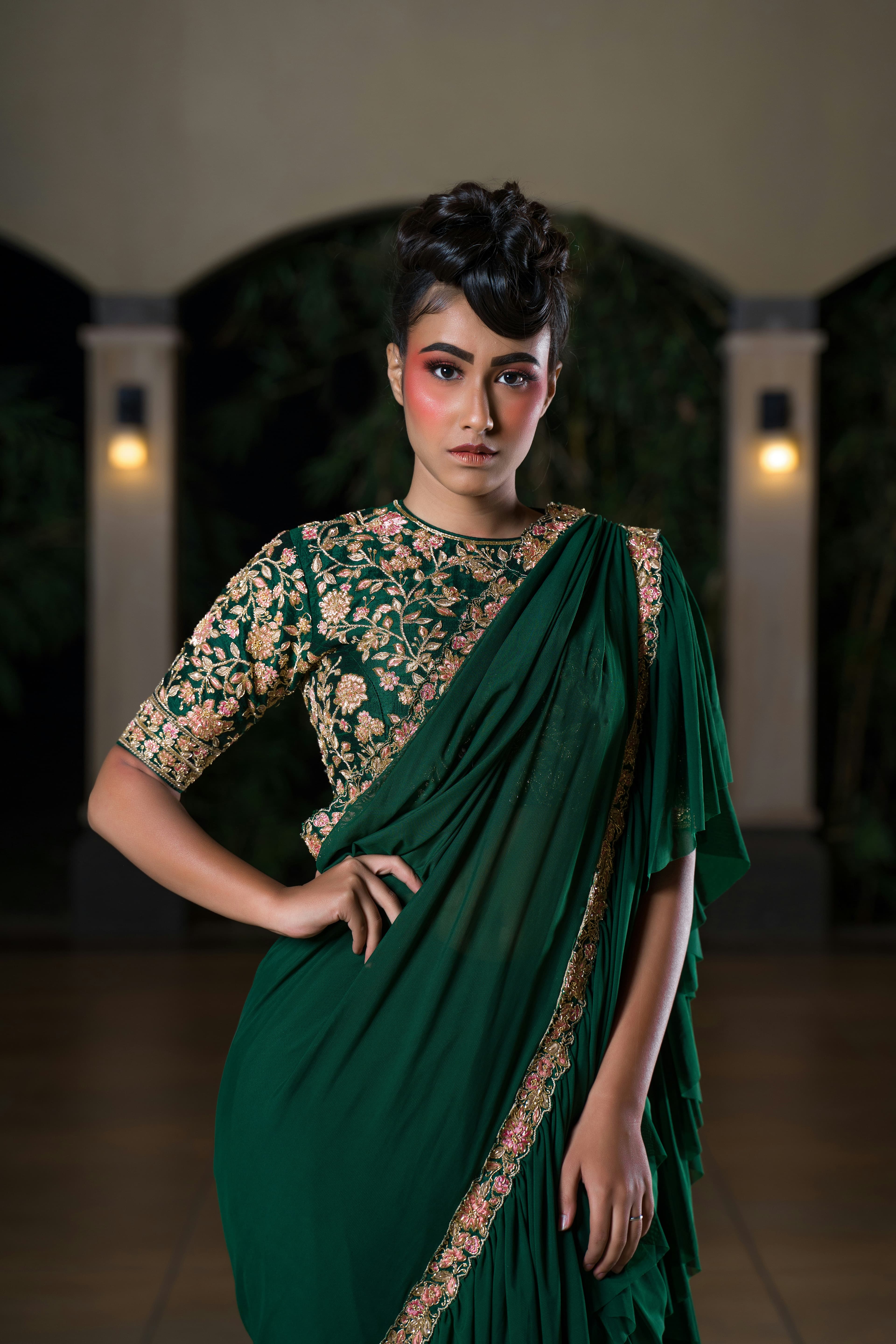 Emerald saree editorial